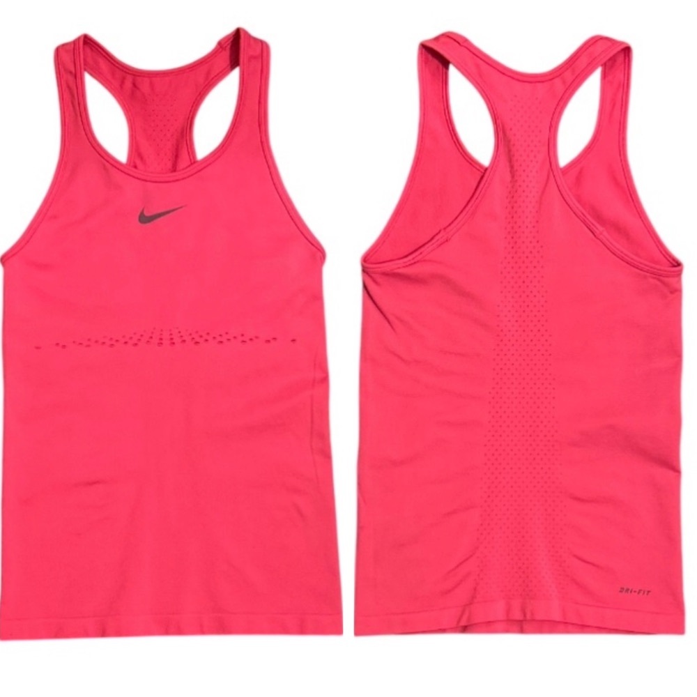 Nike Hot Pink Dri-Fit Racerback Tank Top/Sports Bra - Size M